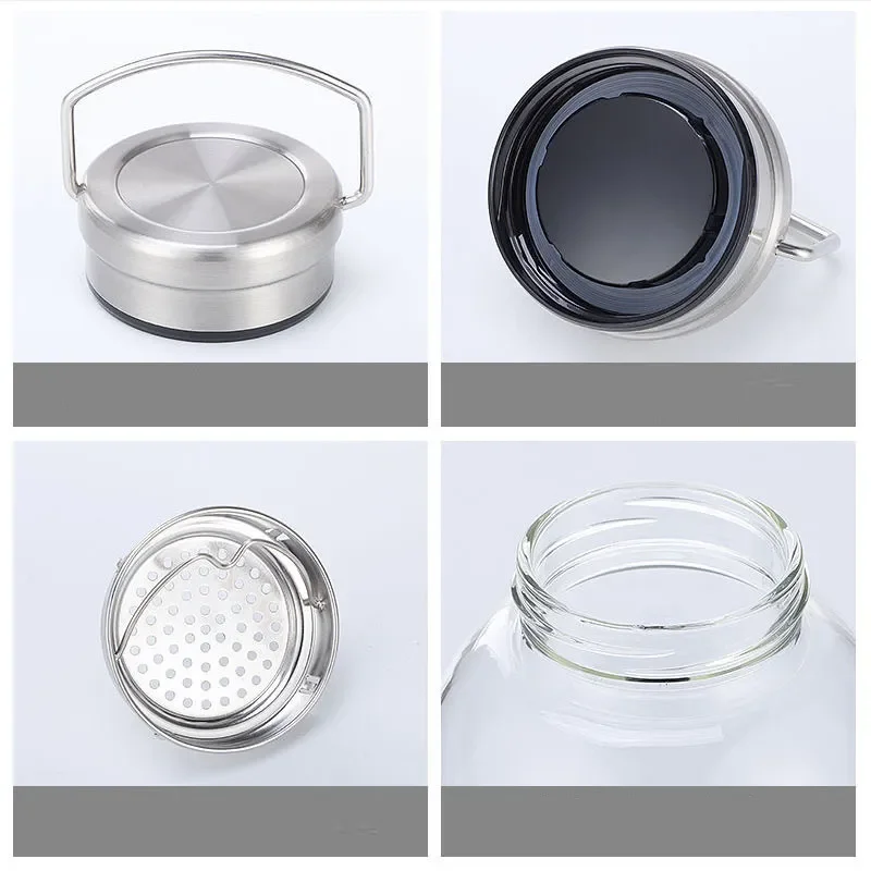 زجاجة مياه زجاجية سعة 2 لتر مع - مراجعة Outdoor Sport Glass Water Bottle وسعره