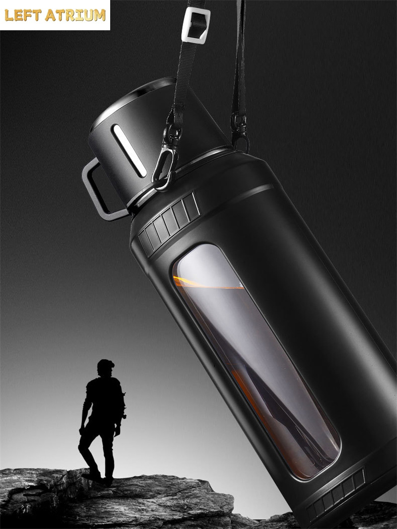 زجاجة ماء زجاجية بسعة 2 لتر مع - مراجعة Outdoor Sport Glass Water Bottle وسعره